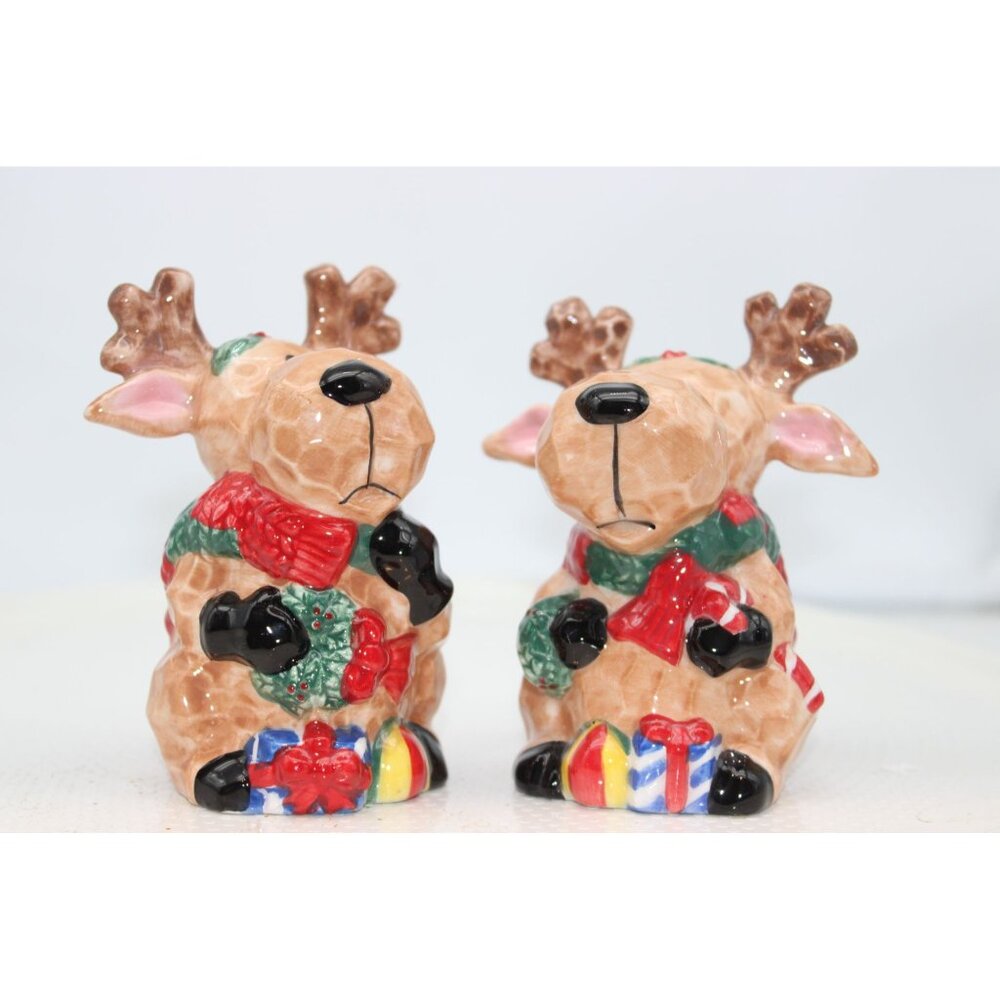 Salt & Pepper Shakers - Holiday Reindeer by Homespun Holiday